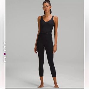 Lululemon Align Ribbed High-Rise Pant 25" & Ribbed Tank Set Black like new 4/6